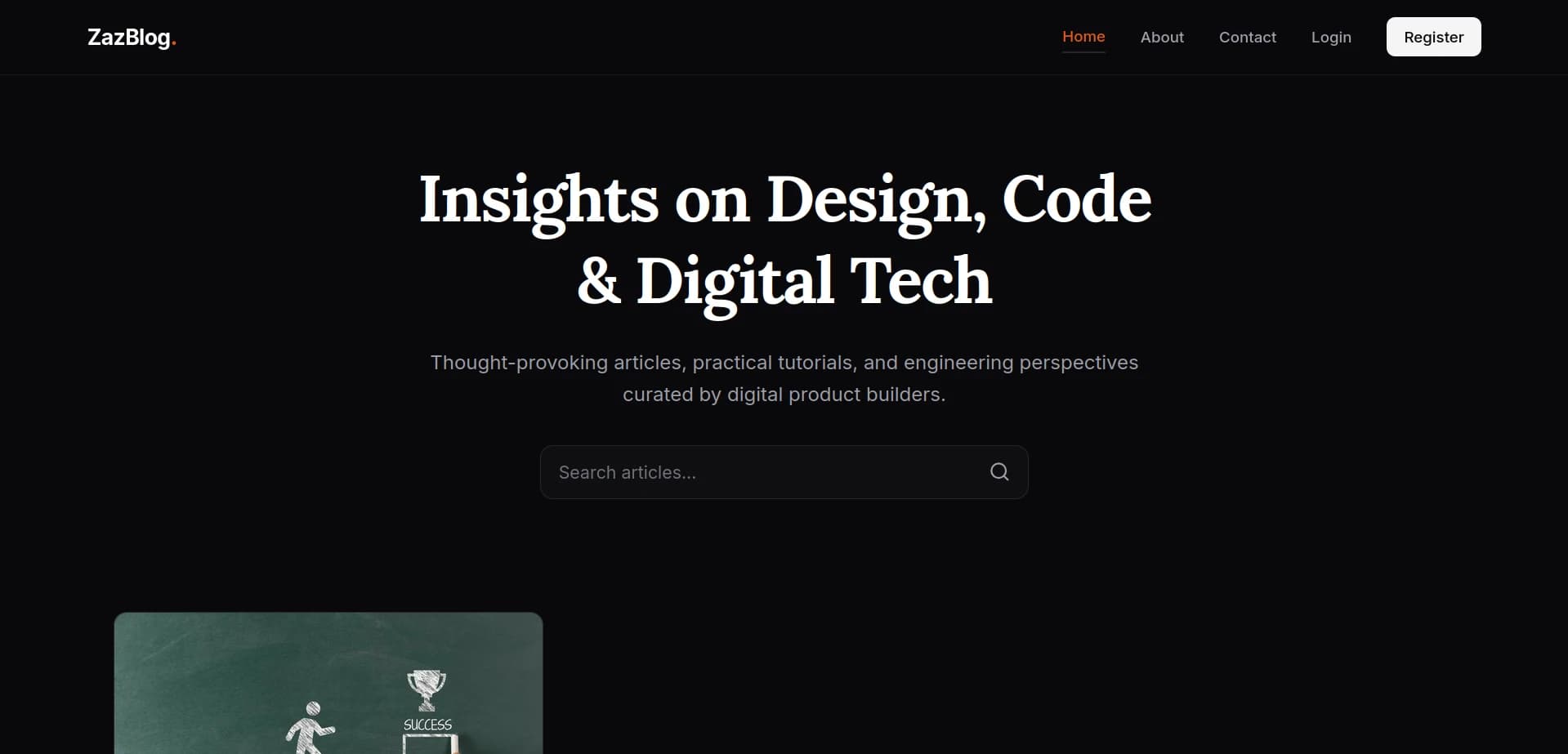 Modern Blog Space screenshot 1