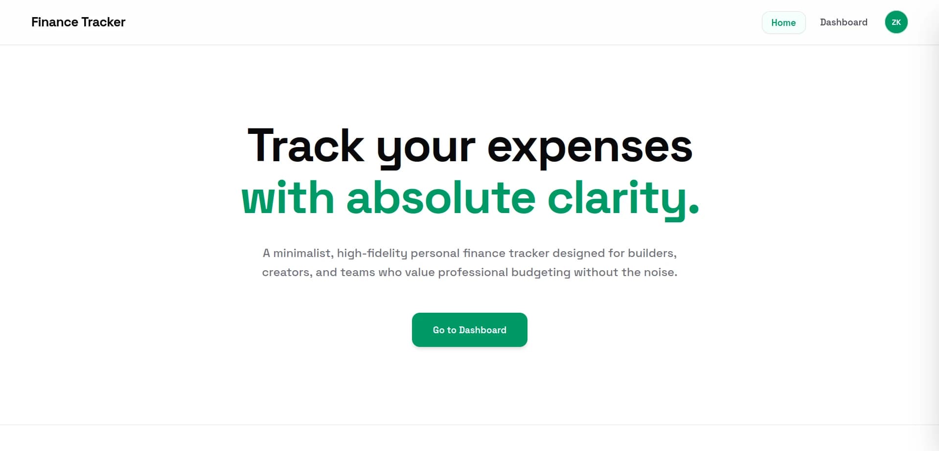 Personal Finance Tracker screenshot 1